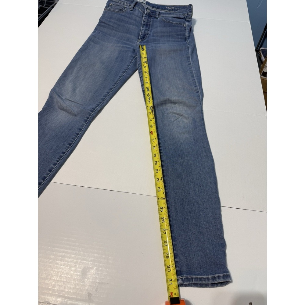 Gap 1969 Women's Jeans Skinny Fit Classic‎ Blue Denim Faded Casual size 28 - Picture 4 of 8